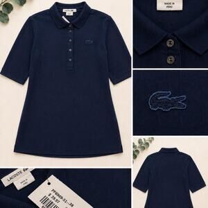 Lacoste Women’s Navy Polo Shirt | Size 38 US size 6 | Classic Short Sleeve